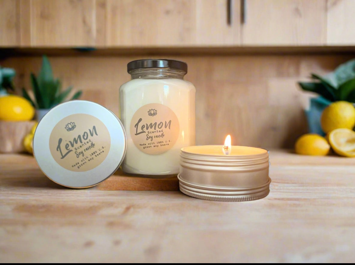 Lemon Scented Soy Candle
