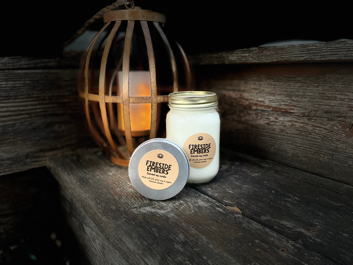 Fireside Embers Scented Soy Candle